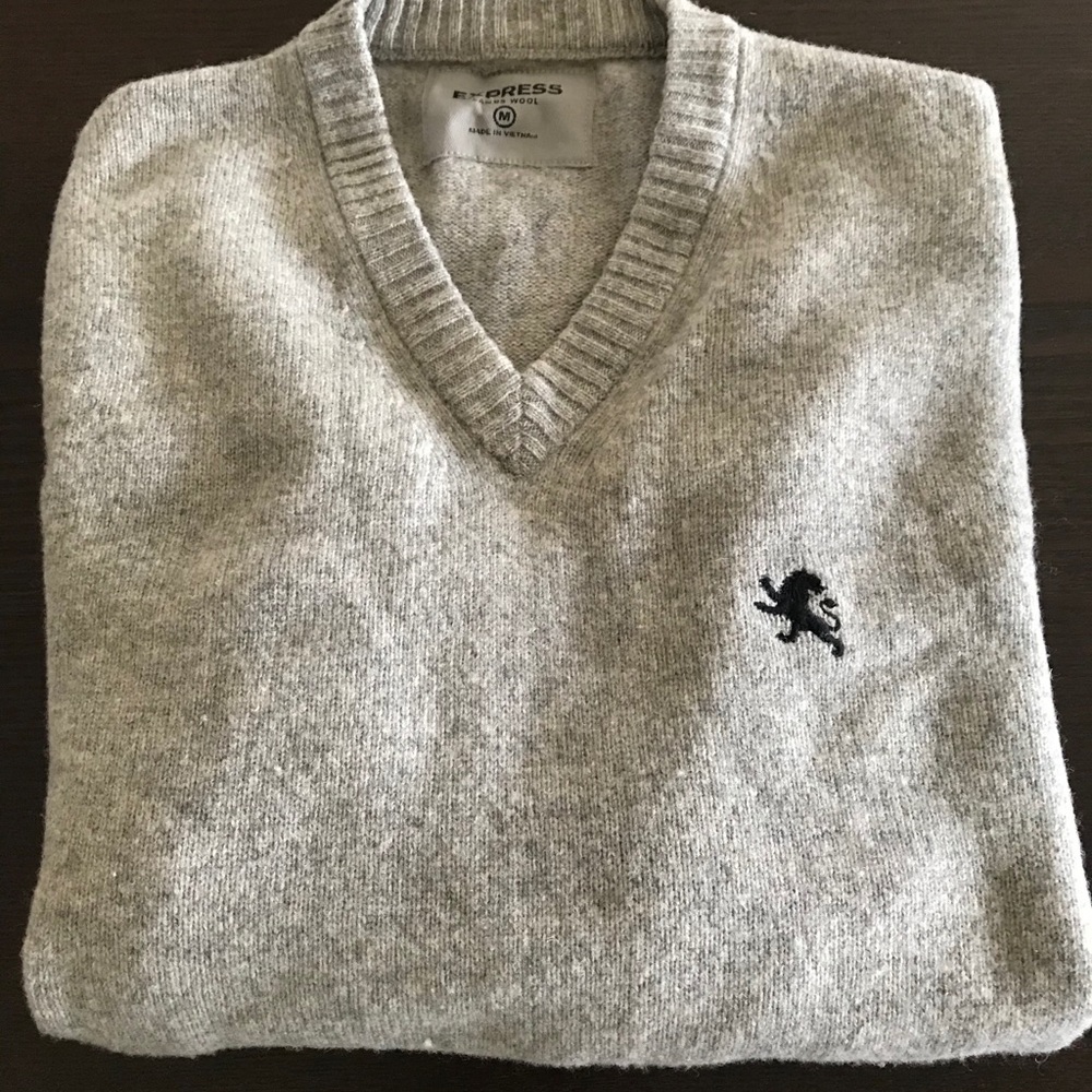 Express Men’s Lambs Wool V-Neck Sweater